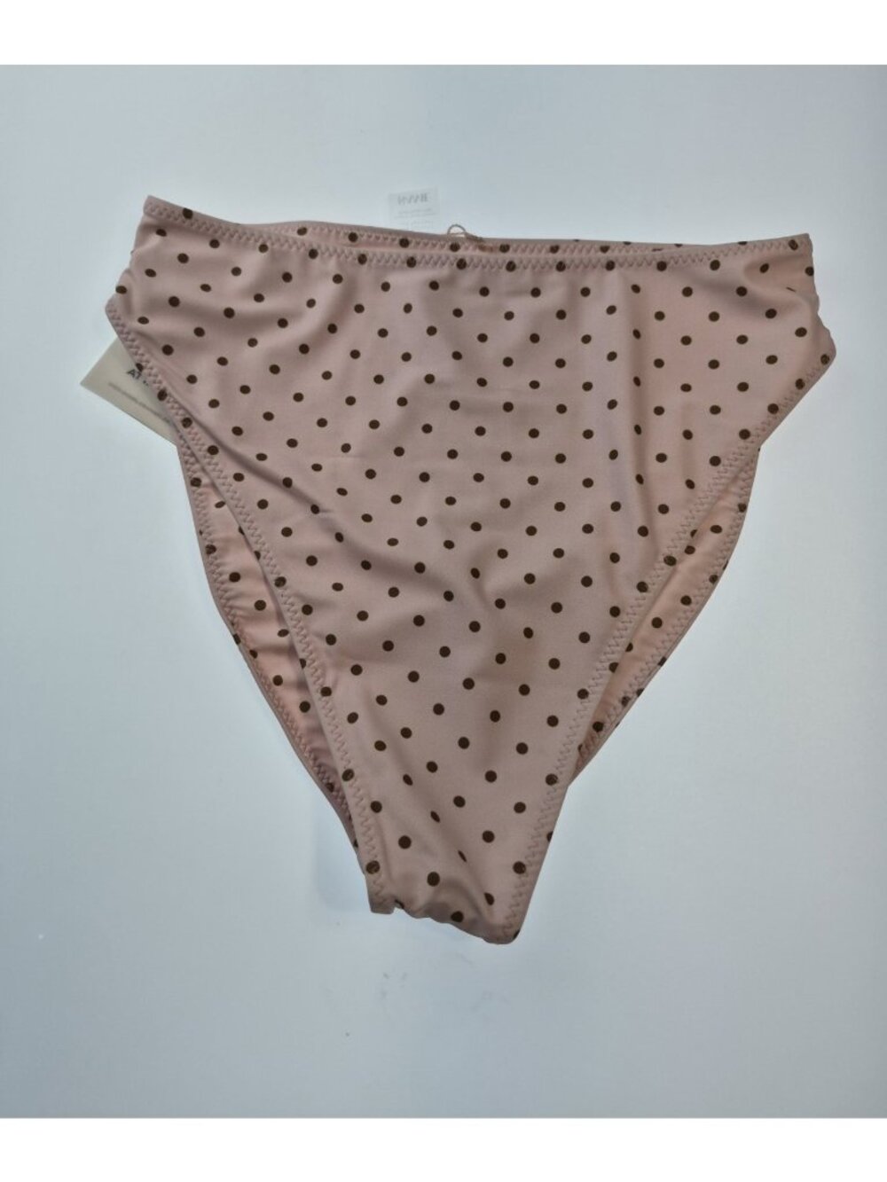 Women's SAME LA Pink Polka Dot Bandeau Bikini Set Size M Tie Back Swimsuit